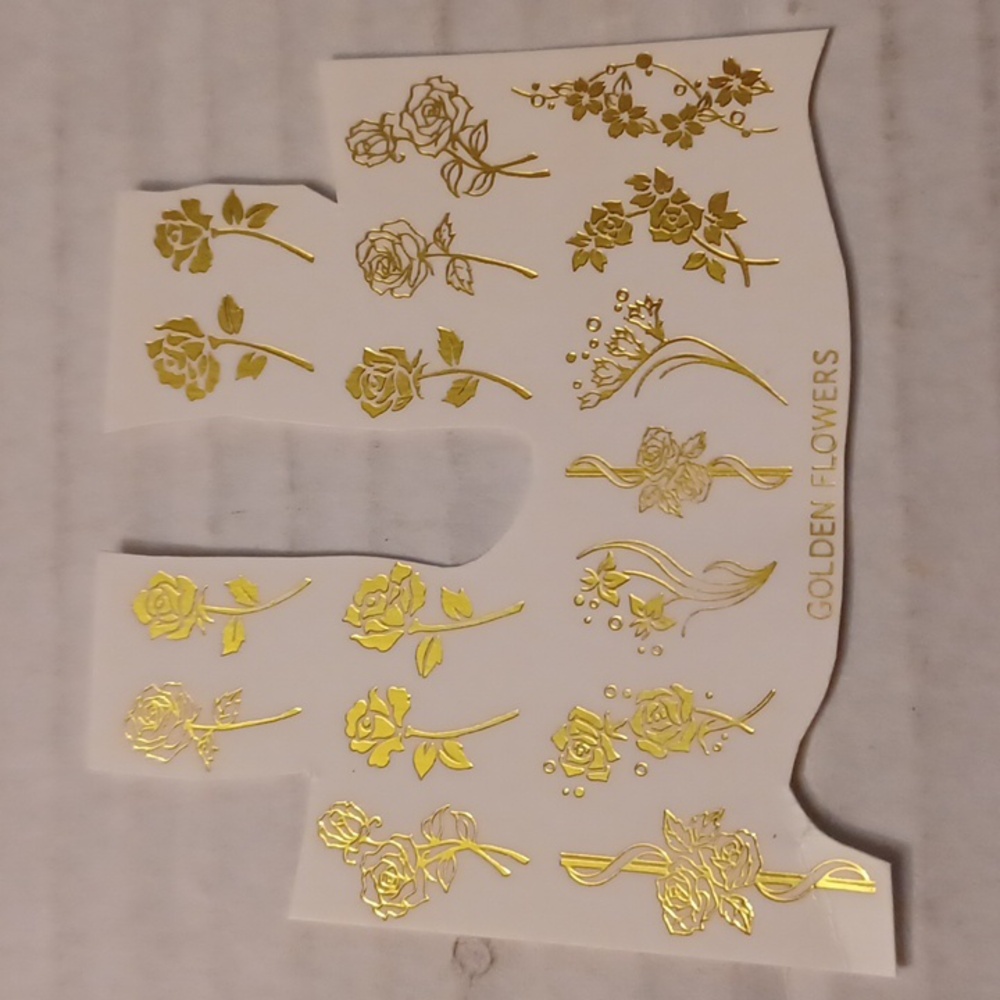 Free Add-on Golden Roses Finger Nail Decals - Picture 5 of 6